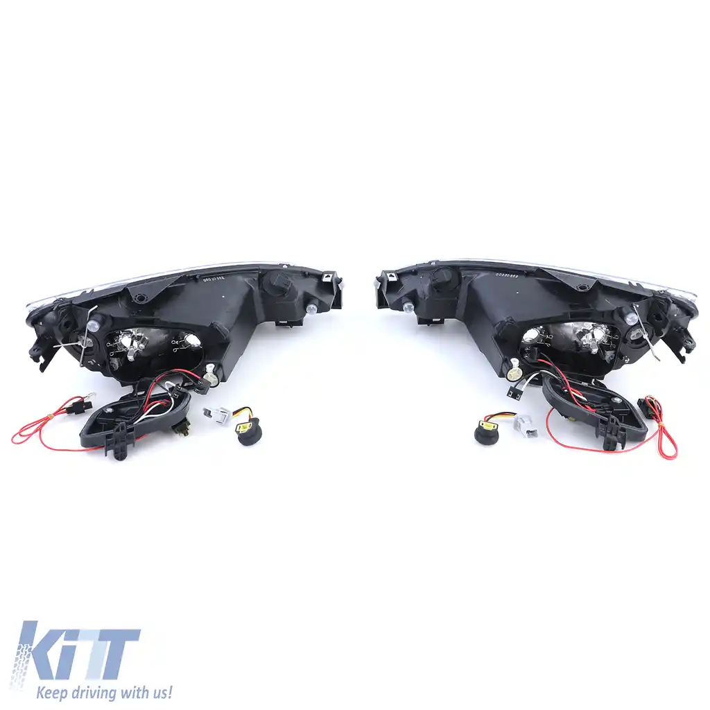 Faruri cu sticlă clară negre H7 H7 + adaptor potrivit pentru Peugeot 206 1998-2008-image-6198059