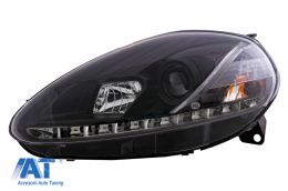 Faruri DAYLIGHT LED compatibil cu Fiat Grande Punto (09.2005-2008) Negru-image-59504