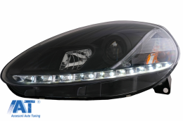 Faruri DAYLIGHT LED compatibil cu Fiat Grande Punto (09.2005-2008) Negru-image-59507