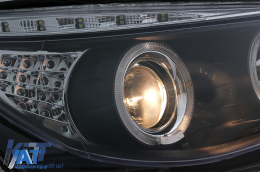 Faruri DAYLINE LED indicator compatibil cu BMW Seria 5 E60 (2004-2007) Negru-image-6089569