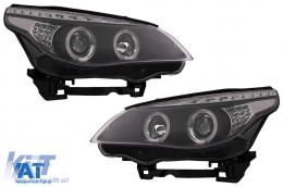 Faruri DAYLINE LED indicator compatibil cu BMW Seria 5 E60 (2004-2007) Negru-image-6089580