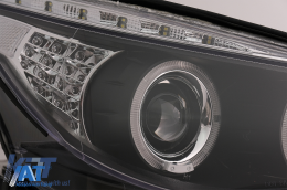 Faruri DAYLINE LED indicator compatibil cu BMW Seria 5 E60 (2004-2007) Negru-image-6089581