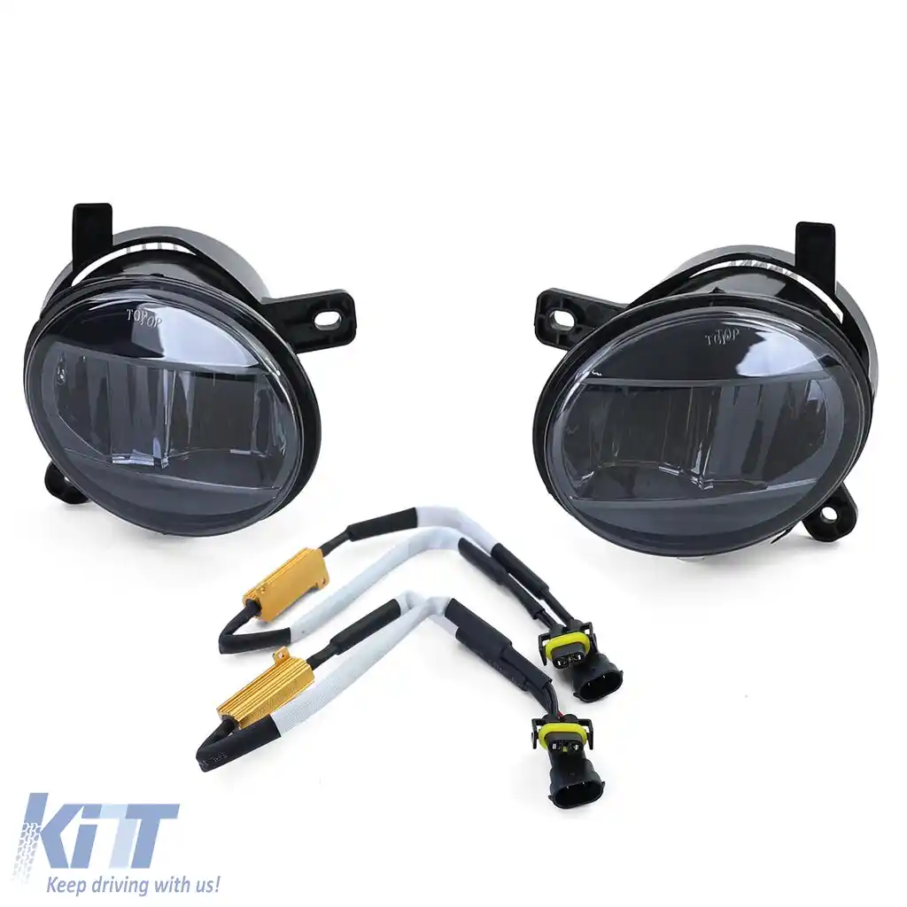 Faruri de ceață cu LED-uri din sticlă clară, fumuriu, potrivite pentru Audi A4 8K, A6 4F, Q5, Seat Exeo-image-6191896