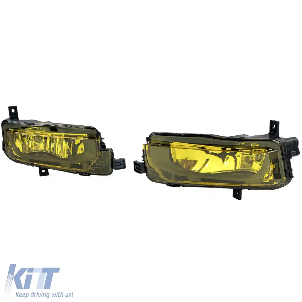 Faruri de ceață din sticlă clară galbene, potrivite pentru VW T6 Bus Multivan Transporter din 2015-image-6198564