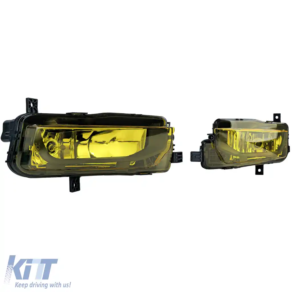Faruri de ceață din sticlă clară galbene, potrivite pentru VW T6 Bus Multivan Transporter din 2015-image-6198565