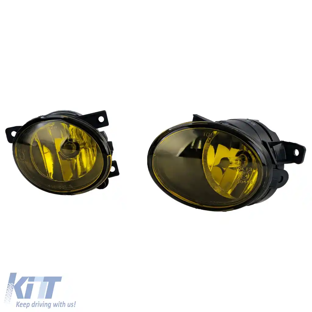 Faruri de ceață din sticlă clară galbene, potrivite pentru VW T5 Bus Transporter Multivan Facelift 09-15-image-6276638