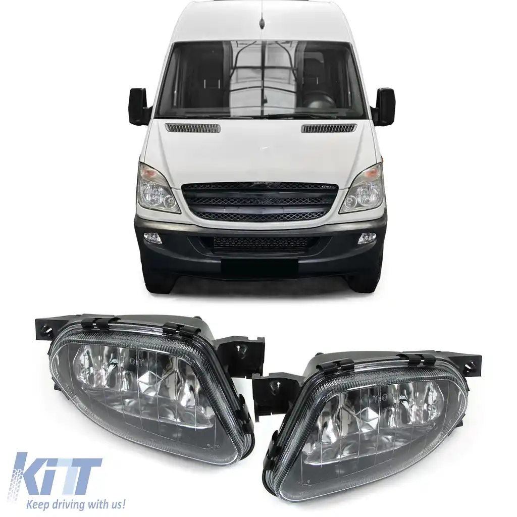 Faruri de ceață din sticlă clară, potrivite pentru Mercedes E W211 02-06, Sprinter 906 06-13