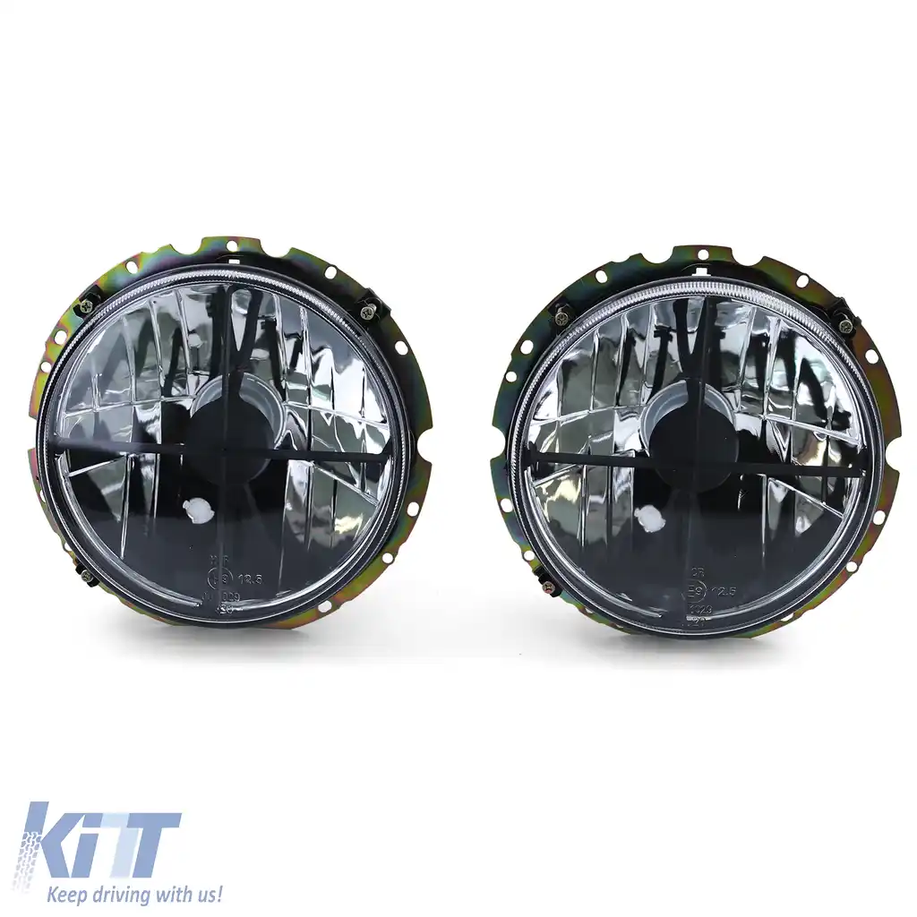 Faruri din sticlă clară cu fum negru și țintă pentru VW Beetle + Cabriolet din 73-image-6193473