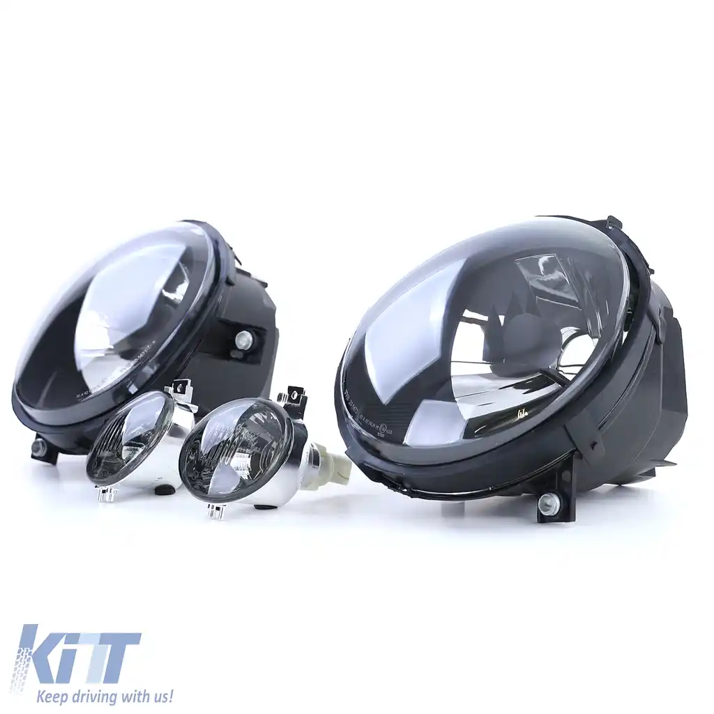 Faruri din sticlă clară negre + semnalizatoare potrivite pentru VW Lupo 98-05-image-6194301