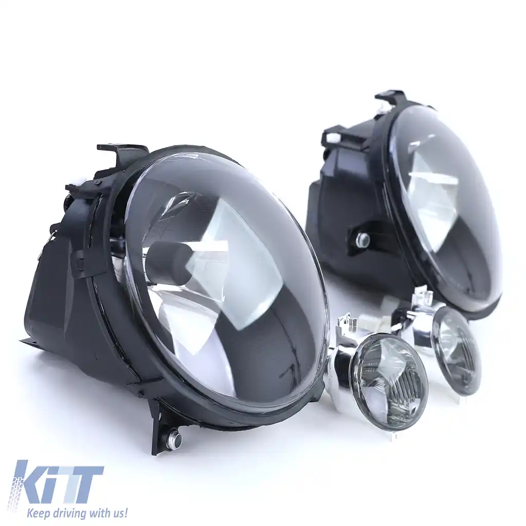 Faruri din sticlă clară negre + semnalizatoare potrivite pentru VW Lupo 98-05-image-6194302