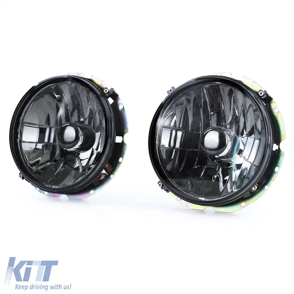 Faruri din sticlă clare cu fum negru H4, pereche, potrivite pentru VW LT 28 35 40 45 75-85-image-6196731