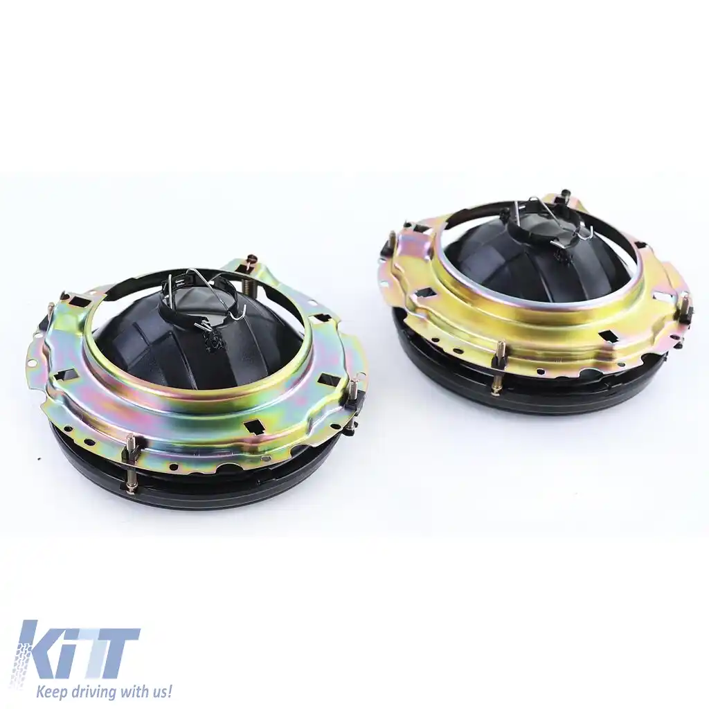 Faruri din sticlă clare cu fum negru H4, pereche, potrivite pentru VW Caddy I 82-92 + Jetta I 79-84-image-6209216