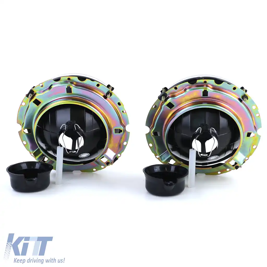 Faruri din sticlă clare cu fum negru și țintă pentru VW T2 73-79 + T3 79-92-image-6209450