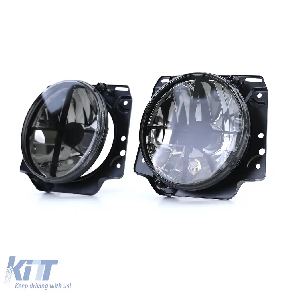Faruri din sticlă clare cu țintă neagră fumurie, potrivite pentru VW Golf 2 83-91-image-6198109