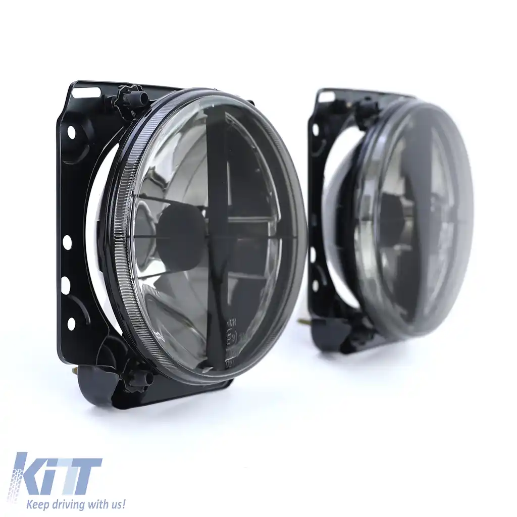 Faruri din sticlă clare cu țintă neagră fumurie, potrivite pentru VW Golf 2 83-91-image-6198110