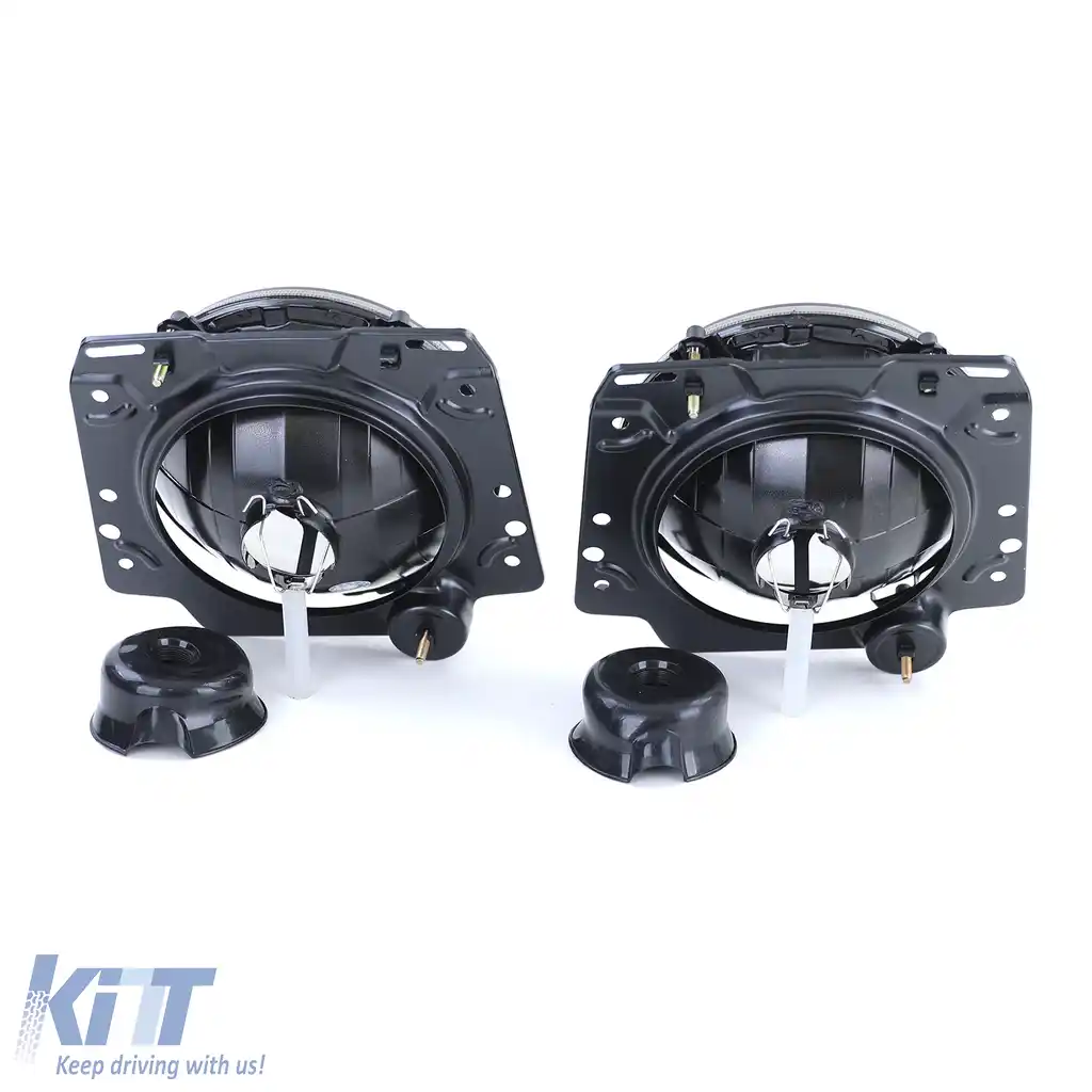 Faruri din sticlă clare cu țintă neagră fumurie, potrivite pentru VW Golf 2 83-91-image-6198112