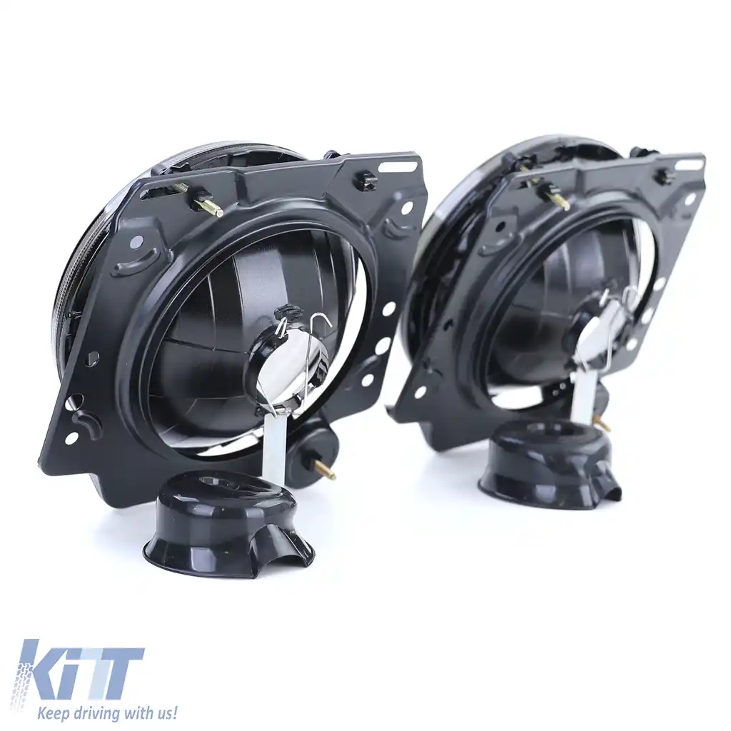 Faruri din sticlă clare cu țintă neagră fumurie, potrivite pentru VW Golf 2 83-91-image-6198113