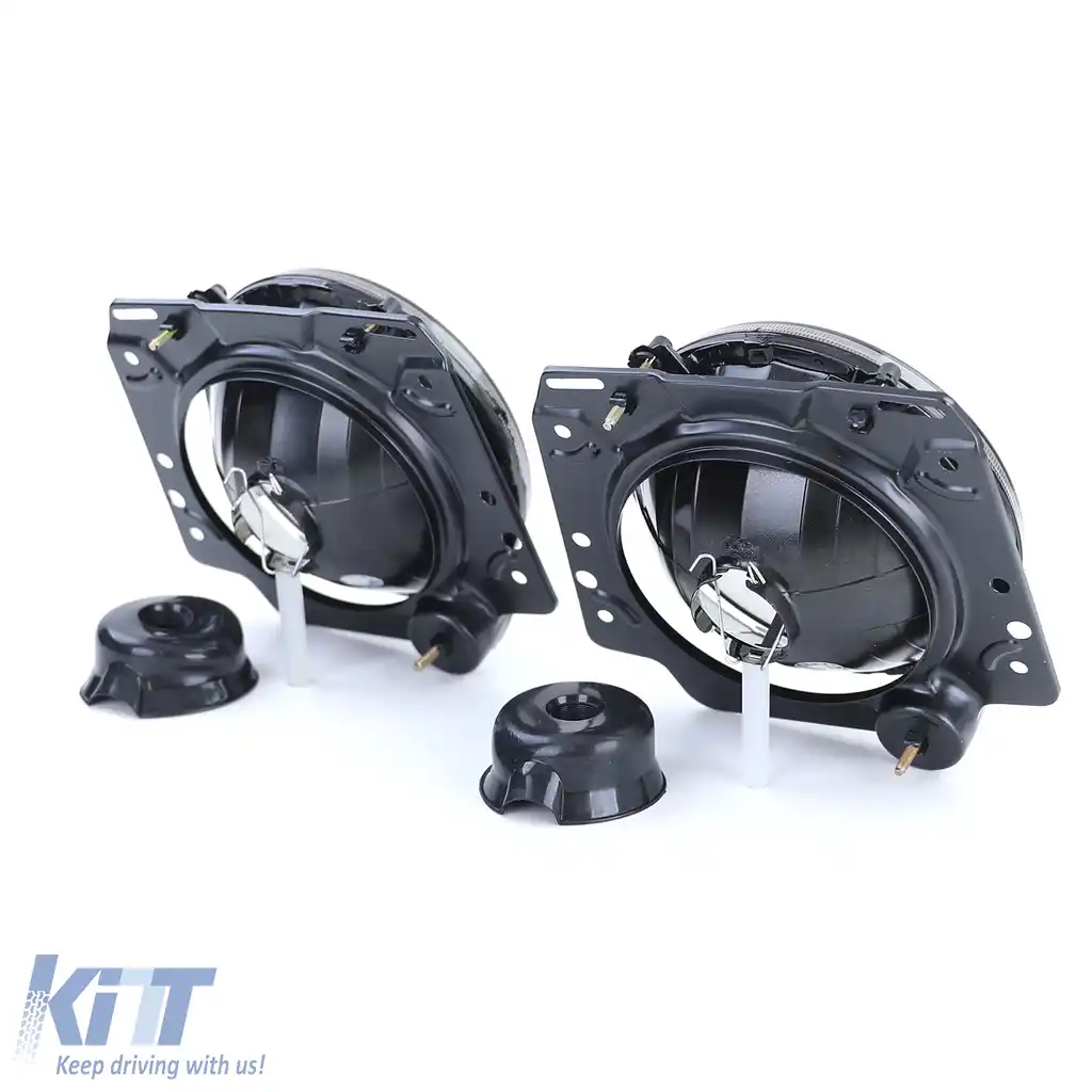 Faruri din sticlă clare cu țintă neagră fumurie, potrivite pentru VW Golf 2 83-91-image-6198114