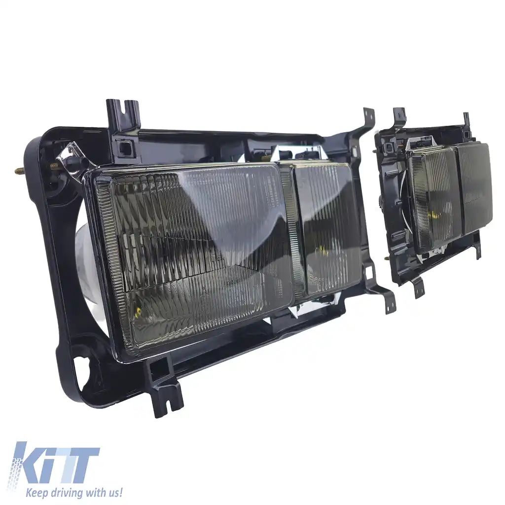Faruri dreptunghiulare Karat Faruri duble Fum negru potrivite pentru VW Bus T3 80-92-image-6200875
