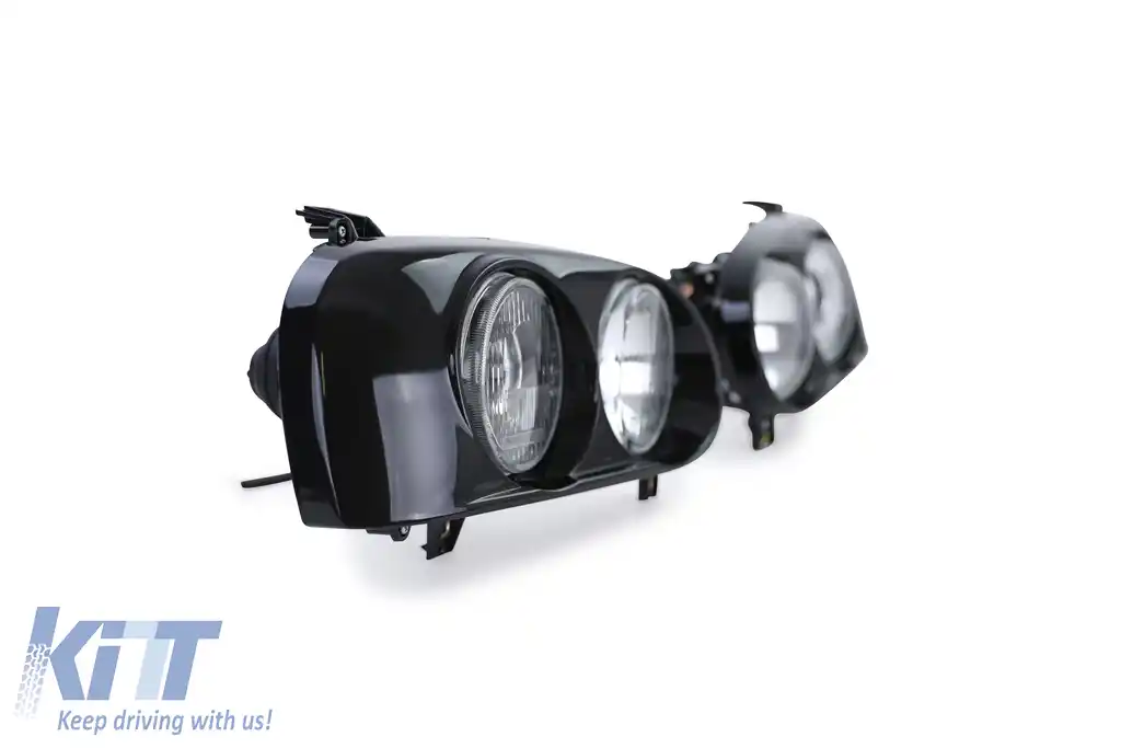Faruri duble DE H1 H3 negre, pereche, potrivite pentru VW Golf 3 91-97-image-6190381
