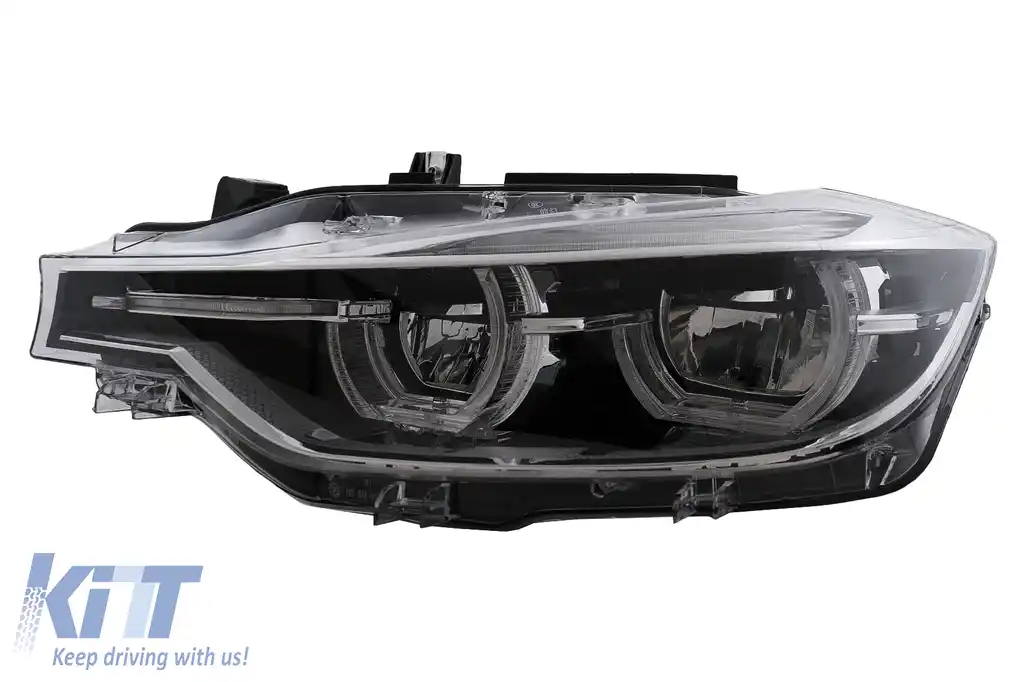 Faruri Full LED Angel Eyes compatibil cu BMW Seria 3 F30 F31 Sedan Touring (2011-up)-image-6002794