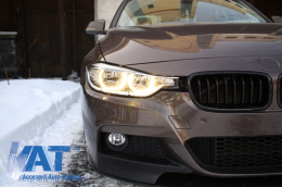 Faruri Full LED Angel Eyes compatibil cu BMW Seria 3 F30 F31 Sedan Touring (2011-up)-image-6002798
