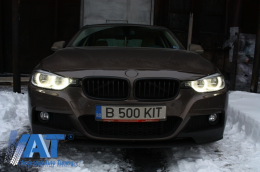 Faruri Full LED Angel Eyes compatibil cu BMW Seria 3 F30 F31 Sedan Touring (2011-up)-image-6002799