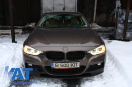 Faruri Full LED Angel Eyes compatibil cu BMW Seria 3 F30 F31 Sedan Touring (2011-up)-image-6002800