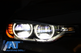 Faruri Full LED Angel Eyes compatibil cu BMW Seria 3 F30 F31 Sedan Touring (2011-up)-image-6002806