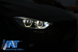 Faruri Full LED Angel Eyes compatibil cu BMW Seria 3 F30 F31 Sedan Touring (2011-up)-image-6002807