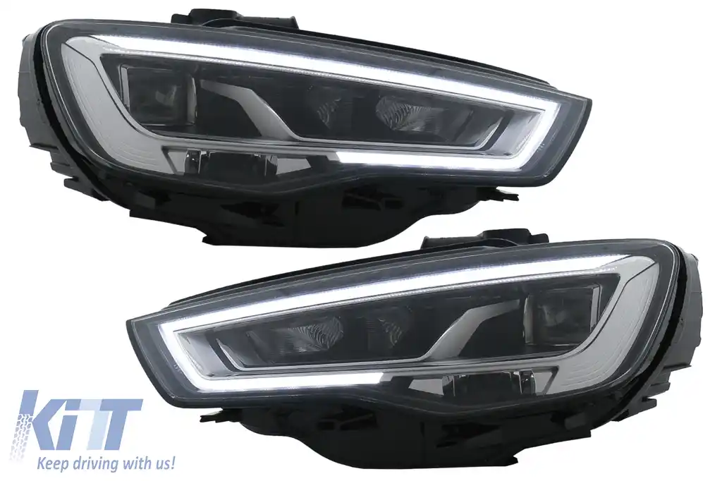 Faruri Full LED compatibil cu Audi A3 8V Pre-Facelift (2013-2016) Upgrade pentru Halogen cu Semnalizare Dinamica Secventiala LHD