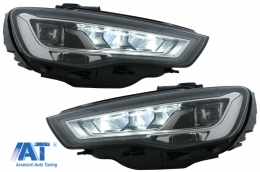 Faruri Full LED compatibil cu Audi A3 8V Pre-Facelift (2013-2016) Upgrade pentru Halogen cu Semnalizare Dinamica Secventiala LHD-image-6074906