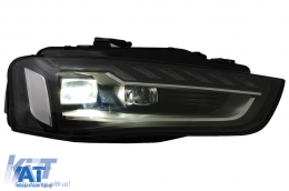 Faruri Full LED compatibil cu Audi A4 B8.5 Facelift  (2012-2015) Negru Semnal Dinamic A4 B9.5 Design-image-6088119