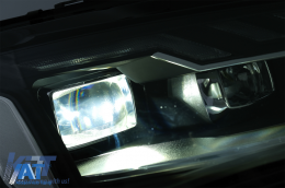 Faruri Full LED compatibil cu Audi A4 B8.5 Facelift  (2012-2015) Negru Semnal Dinamic A4 B9.5 Design-image-6088121