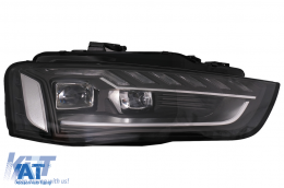 Faruri Full LED compatibil cu Audi A4 B8.5 Facelift  (2012-2015) Negru Semnal Dinamic A4 B9.5 Design-image-6088125