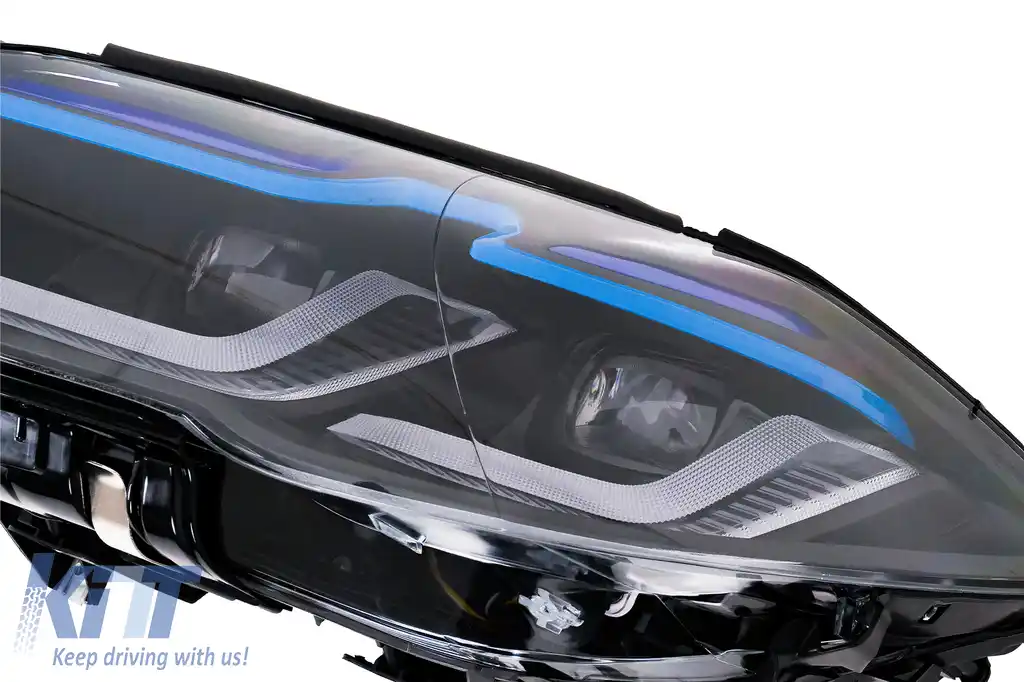 Faruri Full LED compatibil cu BMW F10 F11 5 Seria (2011-2013) cu Xenon Conversie la Design G30-image-6211390