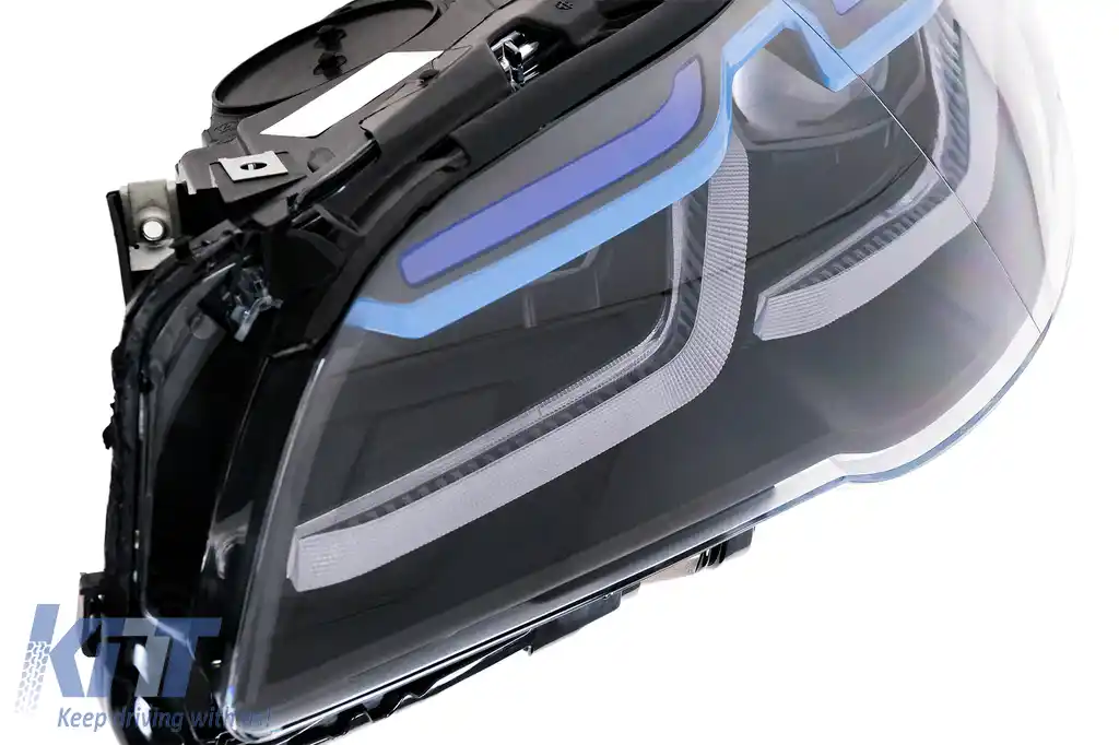 Faruri Full LED compatibil cu BMW F10 F11 5 Seria (2011-2013) cu Xenon Conversie la Design G30-image-6211392