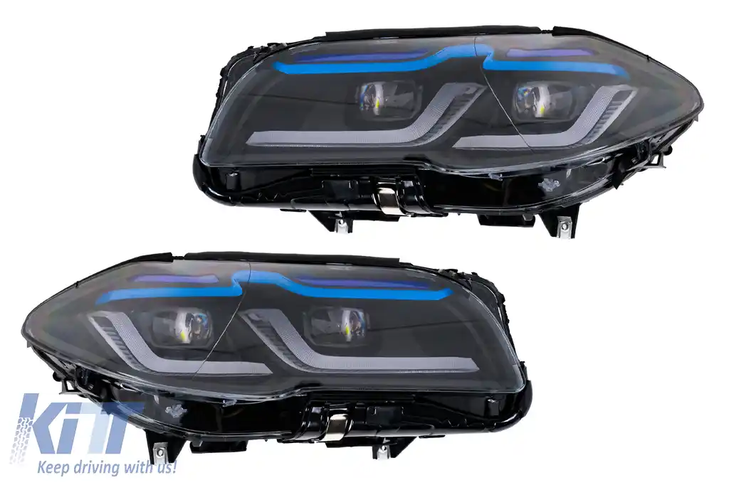 Faruri Full LED compatibil cu BMW F10 F11 5 Seria (2011-2013) cu Xenon Conversie la Design G30