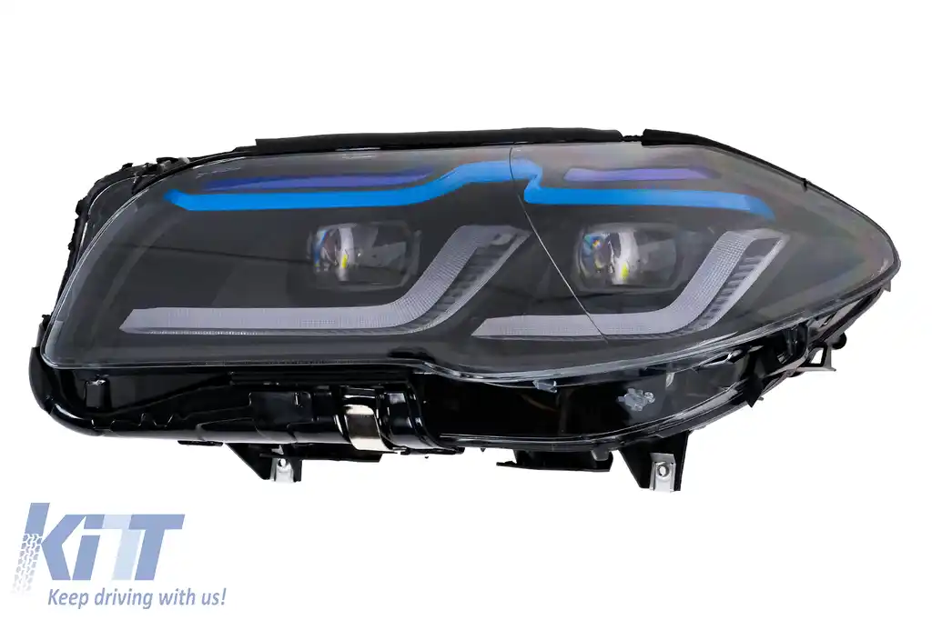 Faruri Full LED compatibil cu BMW F10 F11 5 Seria (2011-2013) cu Xenon Conversie la Design G30-image-6211398