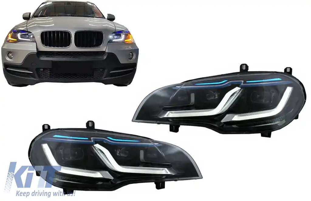 Faruri Full LED compatibil cu BMW X5 E70 (2007-2014) Conversie de la HID la LED-image-6128336