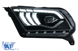 Faruri Full LED compatibil cu Ford Mustang V (2010-2014) cu Semnal Dinamic Secvential-image-6089468