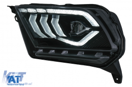 Faruri Full LED compatibil cu Ford Mustang V (2010-2014) cu Semnal Dinamic Secvential-image-6089470