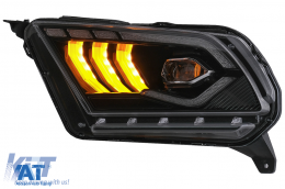 Faruri Full LED compatibil cu Ford Mustang V (2010-2014) cu Semnal Dinamic Secvential-image-6089476