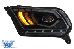 Faruri Full LED compatibil cu Ford Mustang V (2010-2014) cu Semnal Dinamic Secvential-image-6089478