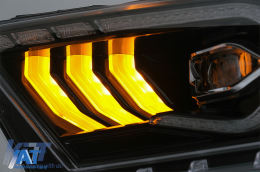 Faruri Full LED compatibil cu Ford Mustang V (2010-2014) cu Semnal Dinamic Secvential-image-6089479