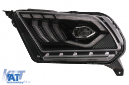 Faruri Full LED compatibil cu Ford Mustang V (2010-2014) cu Semnal Dinamic Secvential-image-6089483