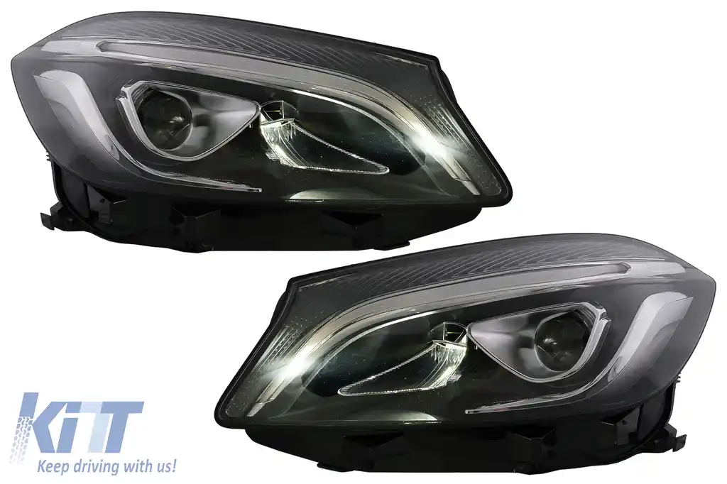 Faruri Full LED compatibil cu Mercedes A-Class W176 (2012-2018) doar pentru Halogen-image-6095009