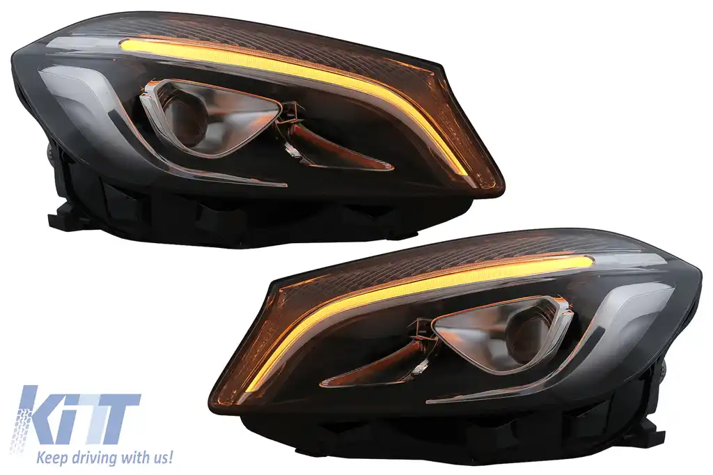 Faruri Full LED compatibil cu Mercedes A-Class W176 (2012-2018) doar pentru Halogen-image-6095012