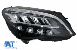 Faruri Full LED compatibil cu Mercedes C-Class W205 S205 (2019-up) LHD-image-6075590