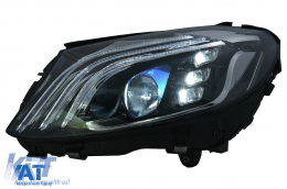 Faruri Full LED compatibil cu Mercedes C-Class W205 S205 (2014-2020) LHD W222 Design-image-6091823